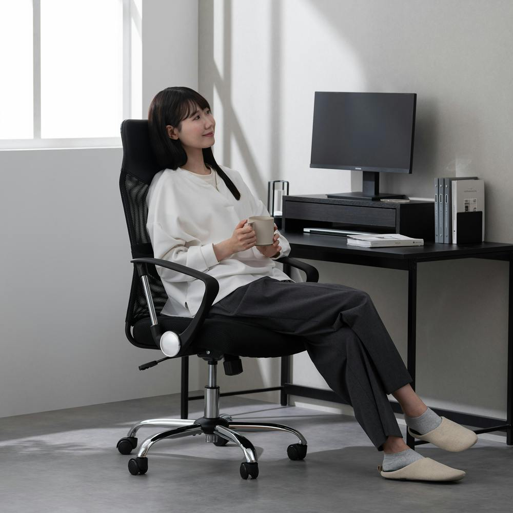 アイリスオーヤマ メッシュバックチェアハイバック OFC-MBHR