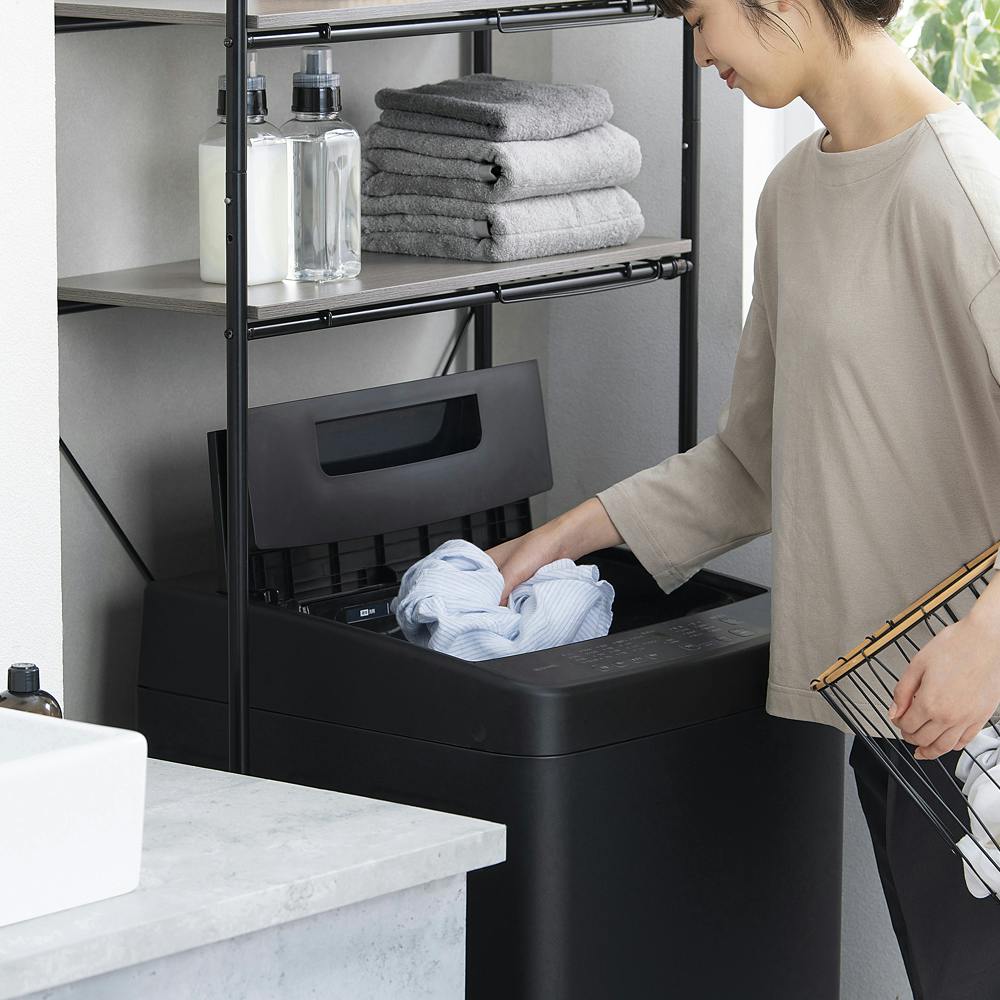 アイリスオーヤマ 全自動洗濯機 6.0kg IAW-T606-B ブラック 洗濯