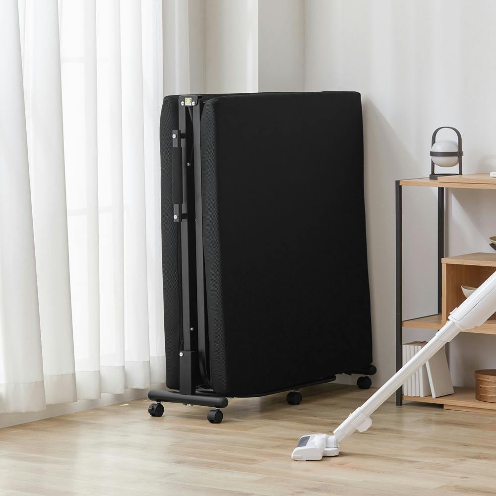 アイリスオーヤマ 折りたたみベッド OTB-KRR ブラック 寝室 睡眠