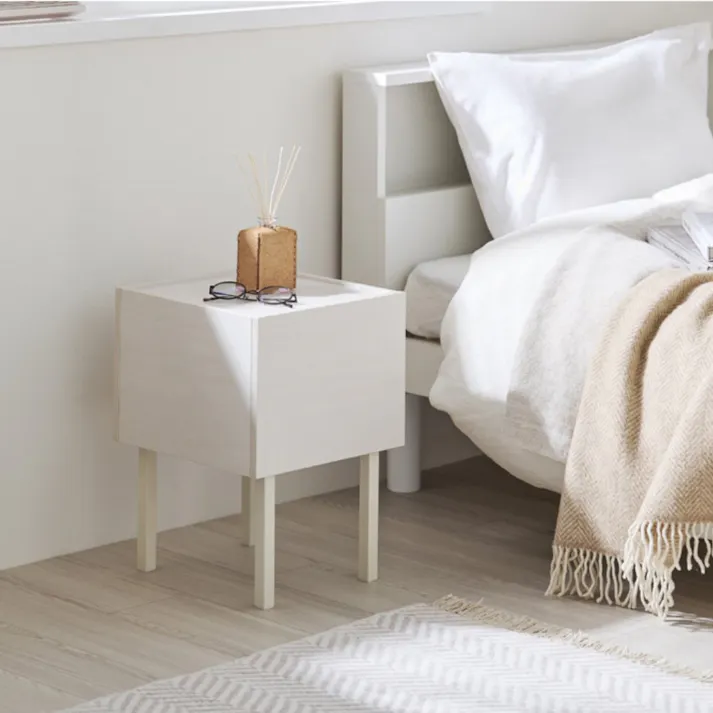 アイリスオーヤマ ウッドサイドテーブル WST-300 ホワイト 収納 整理整頓 テーブル 4967576743310【別送品】