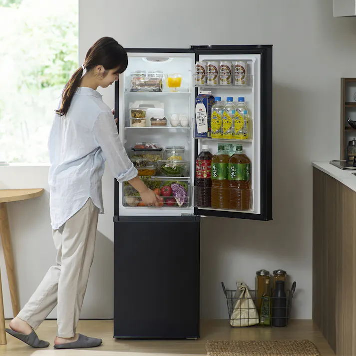 アイリスオーヤマ 冷凍冷蔵庫 170L IRSD-17A-BH ナチュラルブラック 冷蔵庫 大容量 冷凍食品 保存 ストック 4967576743495【別送品】