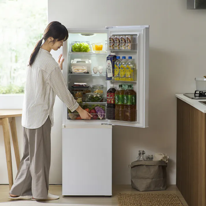 アイリスオーヤマ 冷凍冷蔵庫 170L IRSD-17A-WH ナチュラルホワイト 冷蔵庫 大容量 冷凍食品 保存 ストック 4967576743501【別送品】