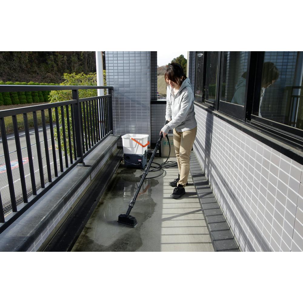 アイリスオーヤマ 高圧洗浄機 デッキブラシ ブラック 183.5×80×1018mm