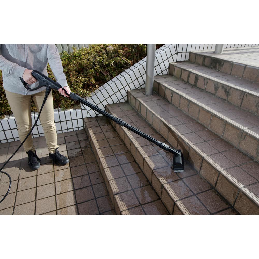 アイリスオーヤマ 高圧洗浄機 デッキブラシ ブラック 183.5×80×1018mm