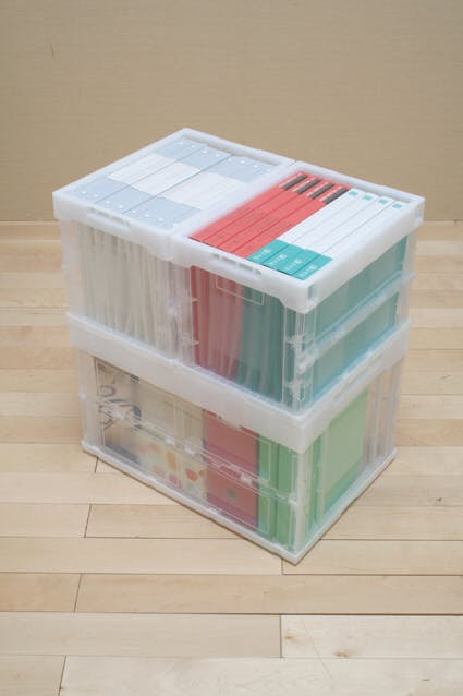 アイリスオーヤマ ハード折りたたみコンテナ クリア 36×26×27cm HDOC-20L コンテナボックス