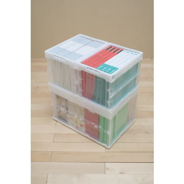 アイリスオーヤマ ハード折りたたみコンテナ クリア 360×260×270mm HDOC-20L コンテナ 収納【別送品】