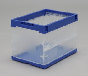 アイリスオーヤマ ハード折りたたみコンテナ ブルー/クリア 36×26×27cm HDOC-20L コンテナボックス