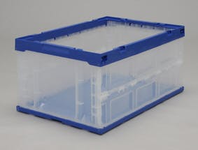 アイリスオーヤマ ハード折りたたみコンテナ ブルー/クリア 65×44×32cm HDOC-75L コンテナボックス