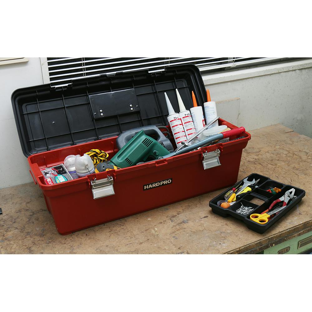 アイリスオーヤマ ハードプロ ダークグレー/レッド 800×280×270mm 80