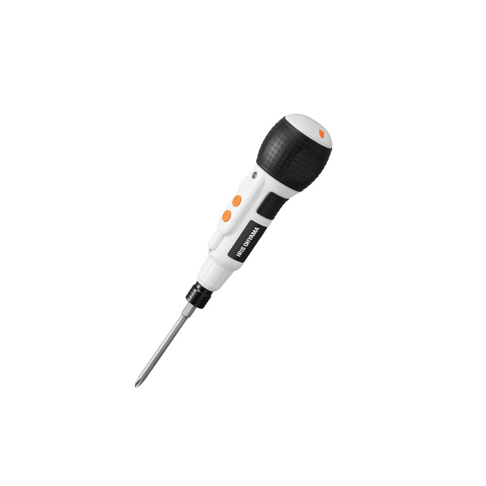 アイリスオーヤマ 充電式 ボールグリップミニドライバ 3.6V ホワイト 152×42×45mm JMD8BG-W 電動 手動 DIY【別送品】