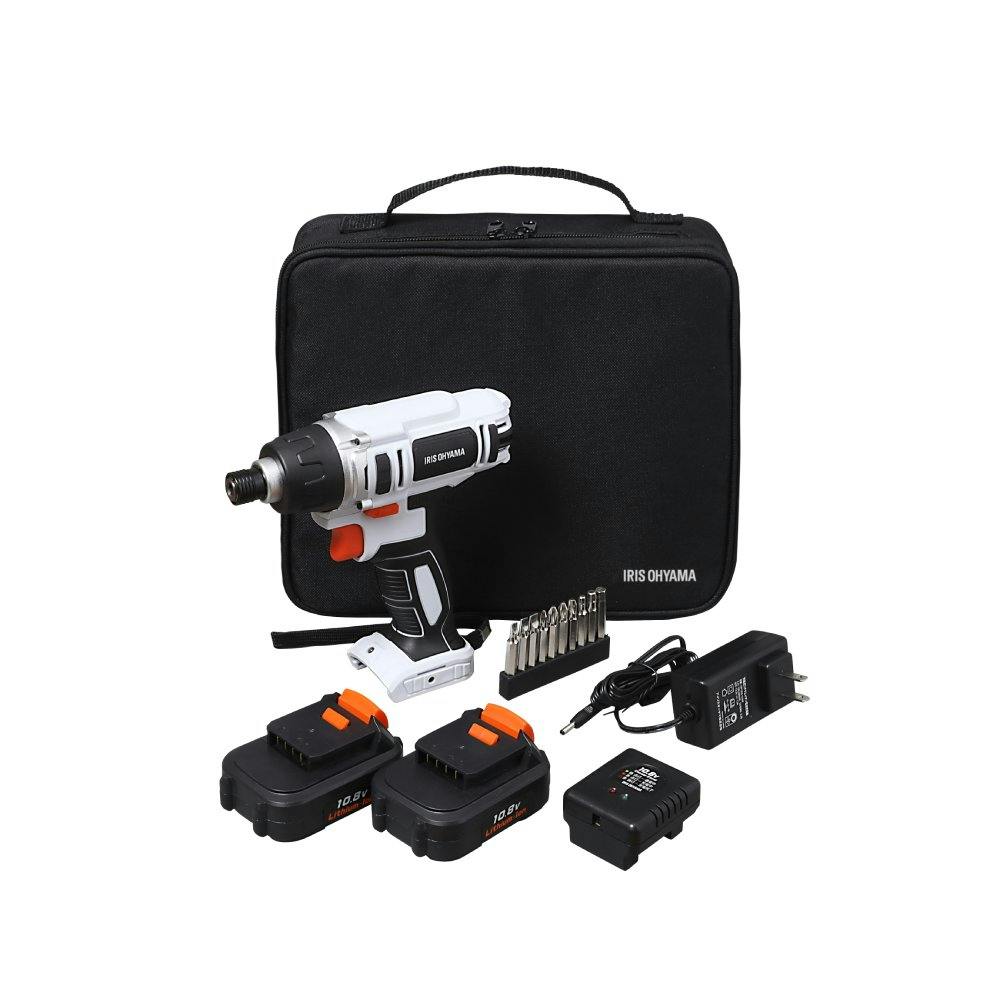 アイリスオーヤマ 充電式インパクトドライバ 18×7×21cm JID80-C 電動ドライバー・ドリル