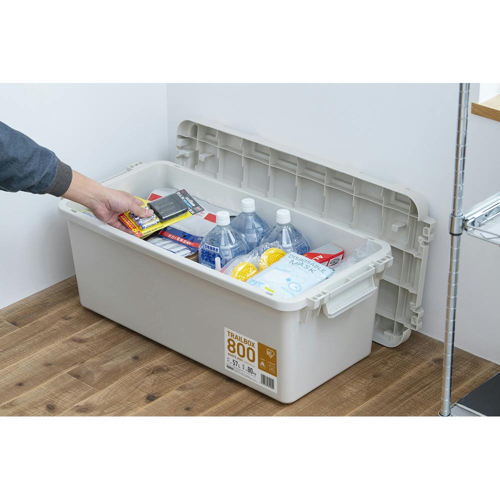 アイリスオーヤマ 収納ボックス TRAILBOX 800 ホワイトアッシュ 788
