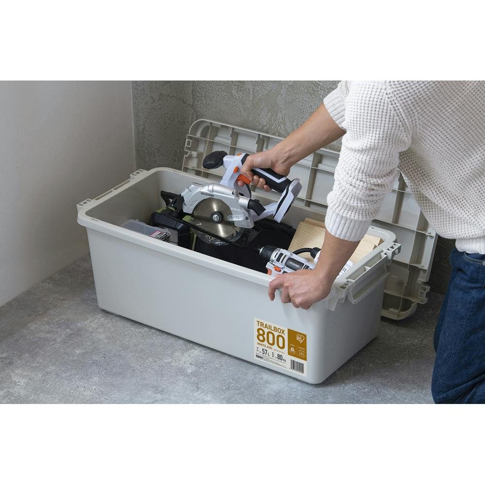 アイリスオーヤマ 収納ボックス TRAILBOX 800 ホワイトアッシュ 788