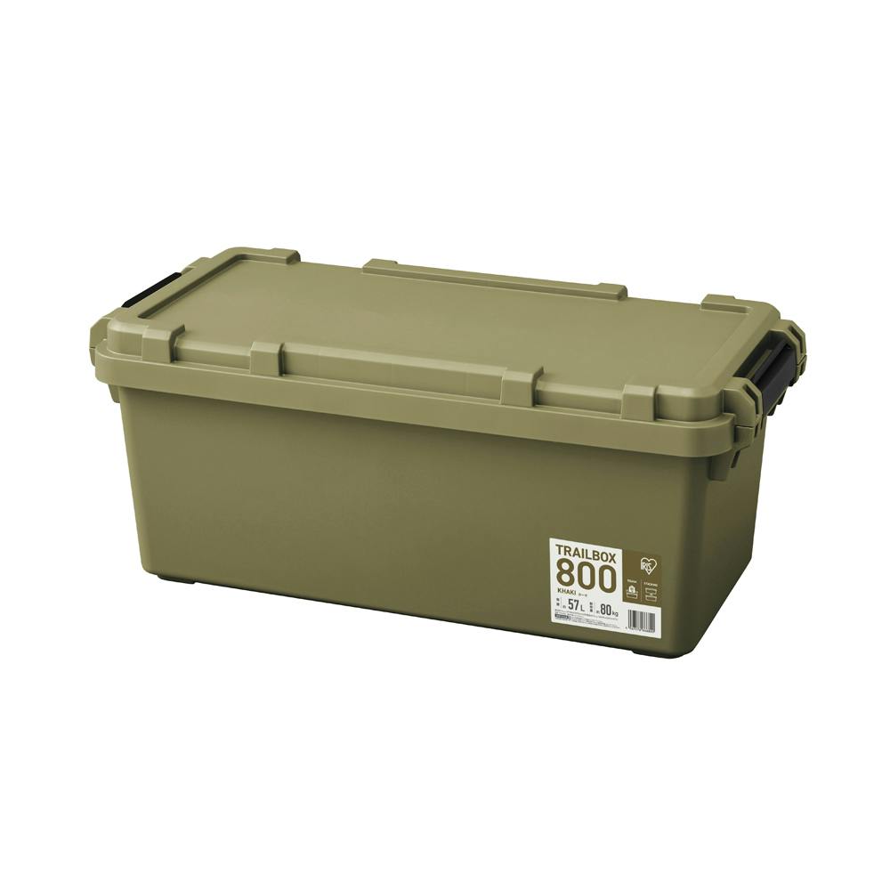アイリスオーヤマ 収納ボックス TRAILBOX 800 カーキ 78.8×37.6×32.8cm TRB-800 工具箱・ツールボックス