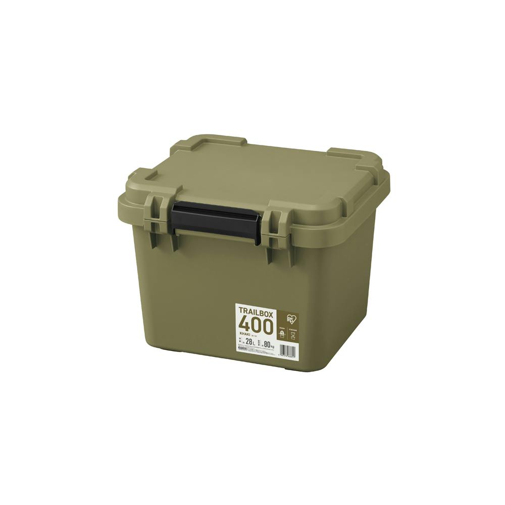 アイリスオーヤマ 収納ボックス TRAILBOX 400 カーキ 42.4×39.6×32.8cm TRB-400 工具箱・ツールボックス