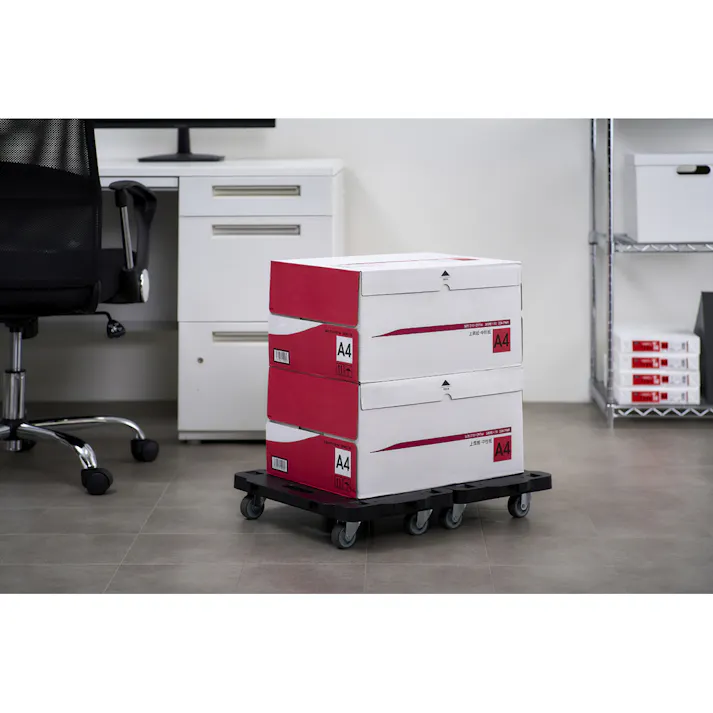 アイリスオーヤマ 連結ミニ平台車 5台セット ブラック 421×281×87mm RMH-5 連結できる キャスター付き 収納【別送品】