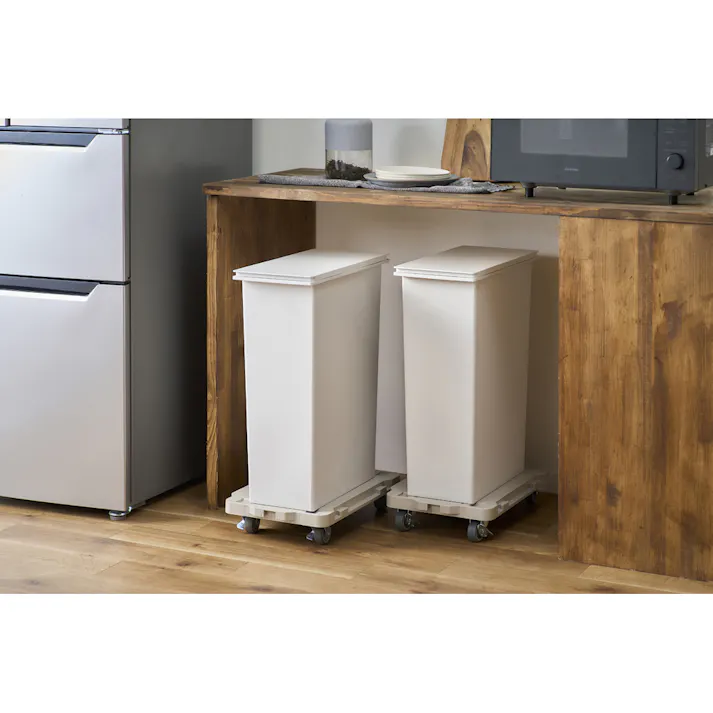 アイリスオーヤマ 連結ミニ平台車 ベージュ 421×281×87mm RMH-421 連結できる キャスター付き 収納【別送品】