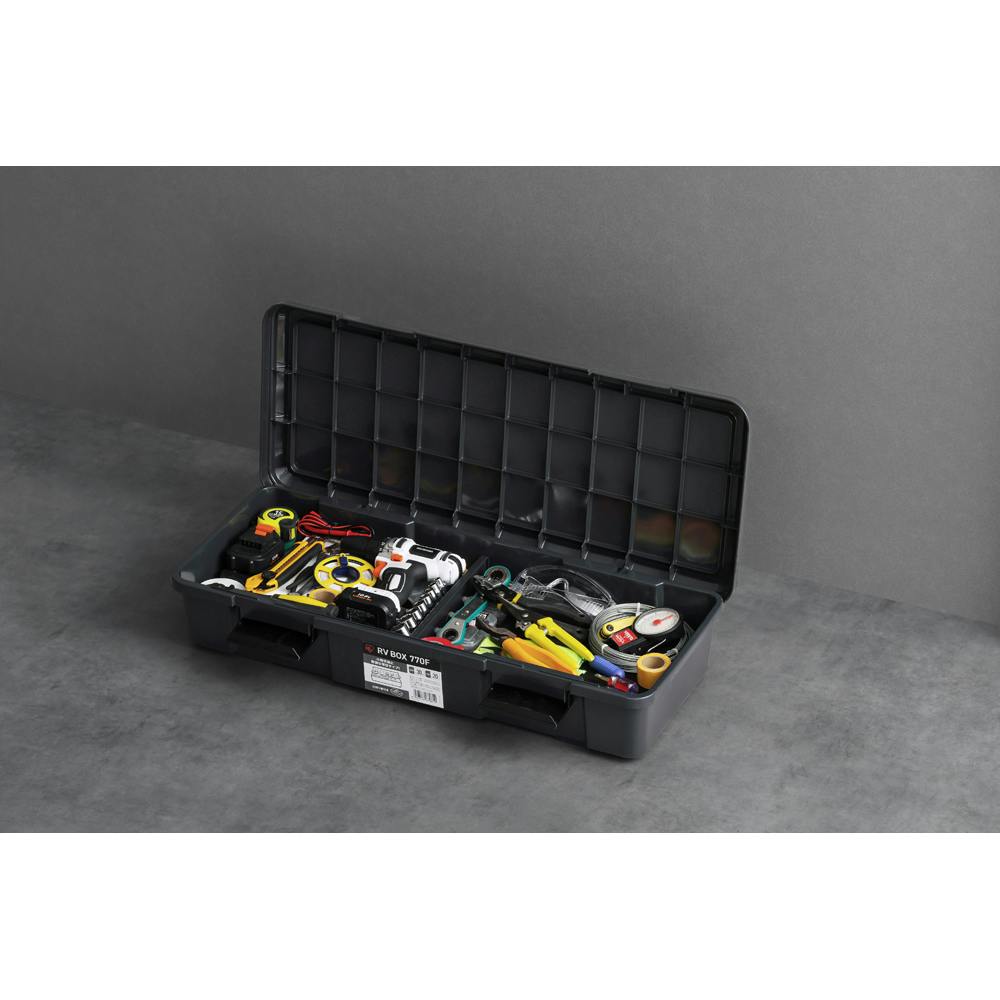 アイリスオーヤマ 収納ボックス RVBOX770F チャコールグレー 770×320