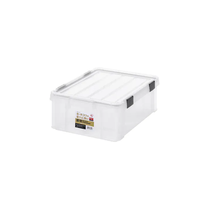 アイリスオーヤマ 密閉バックルコンテナ クリア 525×381×187mm MBR-22R コンテナ 収納【別送品】