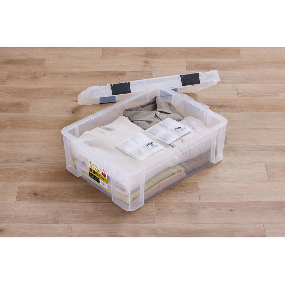 アイリスオーヤマ 密閉バックルコンテナ クリア 525×381×187mm MBR-22R