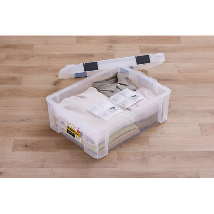 アイリスオーヤマ 密閉バックルコンテナ クリア 525×381×187mm MBR-22R コンテナ 収納【別送品】