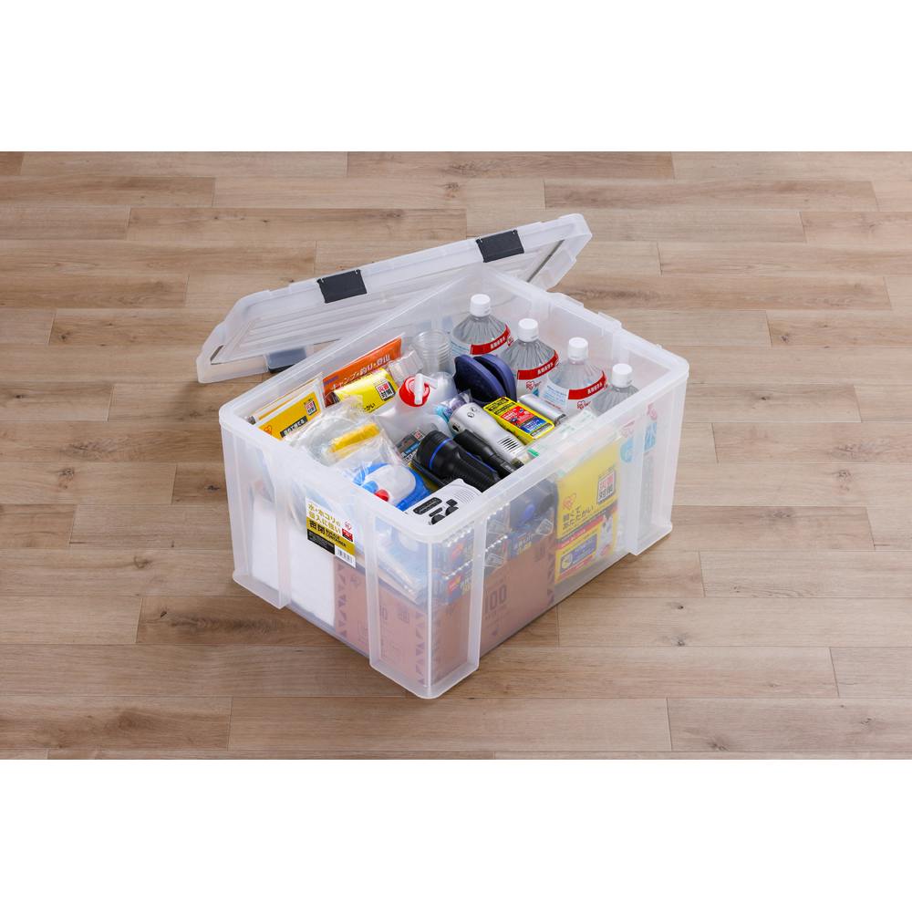 保留中 アイリスオーヤマ 密閉バックルコンテナ クリア 618×448×333mm MBR-65R