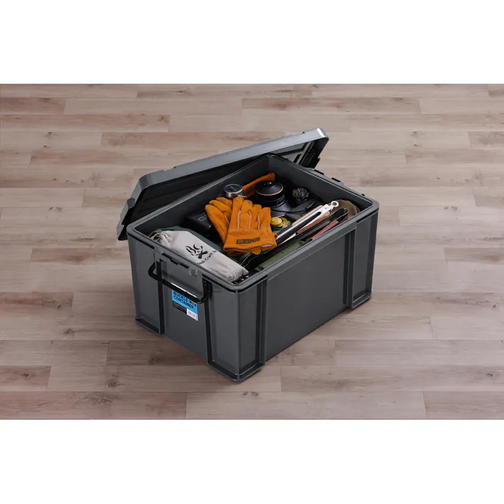 アイリスオーヤマ バックルコンテナ チャコールグレー 624×450×330mm BL-65P コンテナ 収納【別送品】