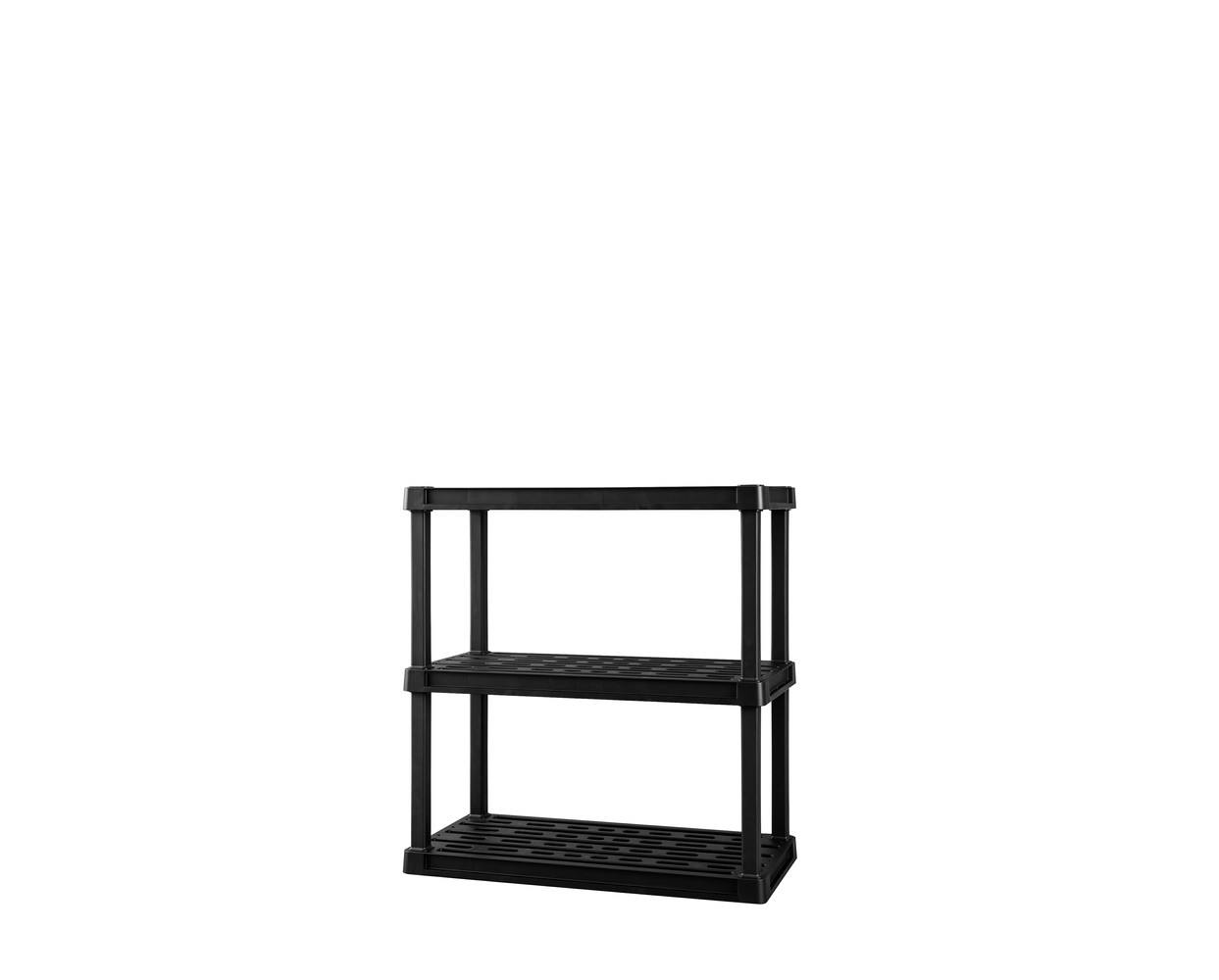 アイリスオーヤマ プラスチックラック ブラック 91.4×45×96.3cm PLR