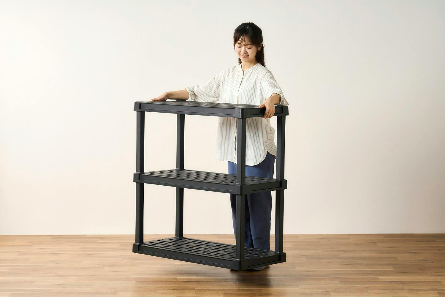 アイリスオーヤマ プラスチックラック ブラック 914×450×963mm PLR