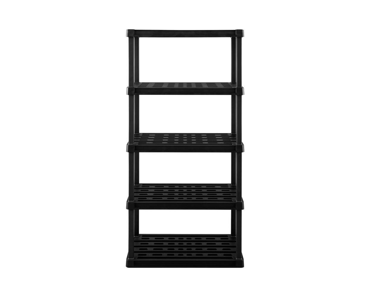 ラック　黒 アイリスオーヤマ プラスチックラック ブラック 91.4×45×186.3cm PLR
