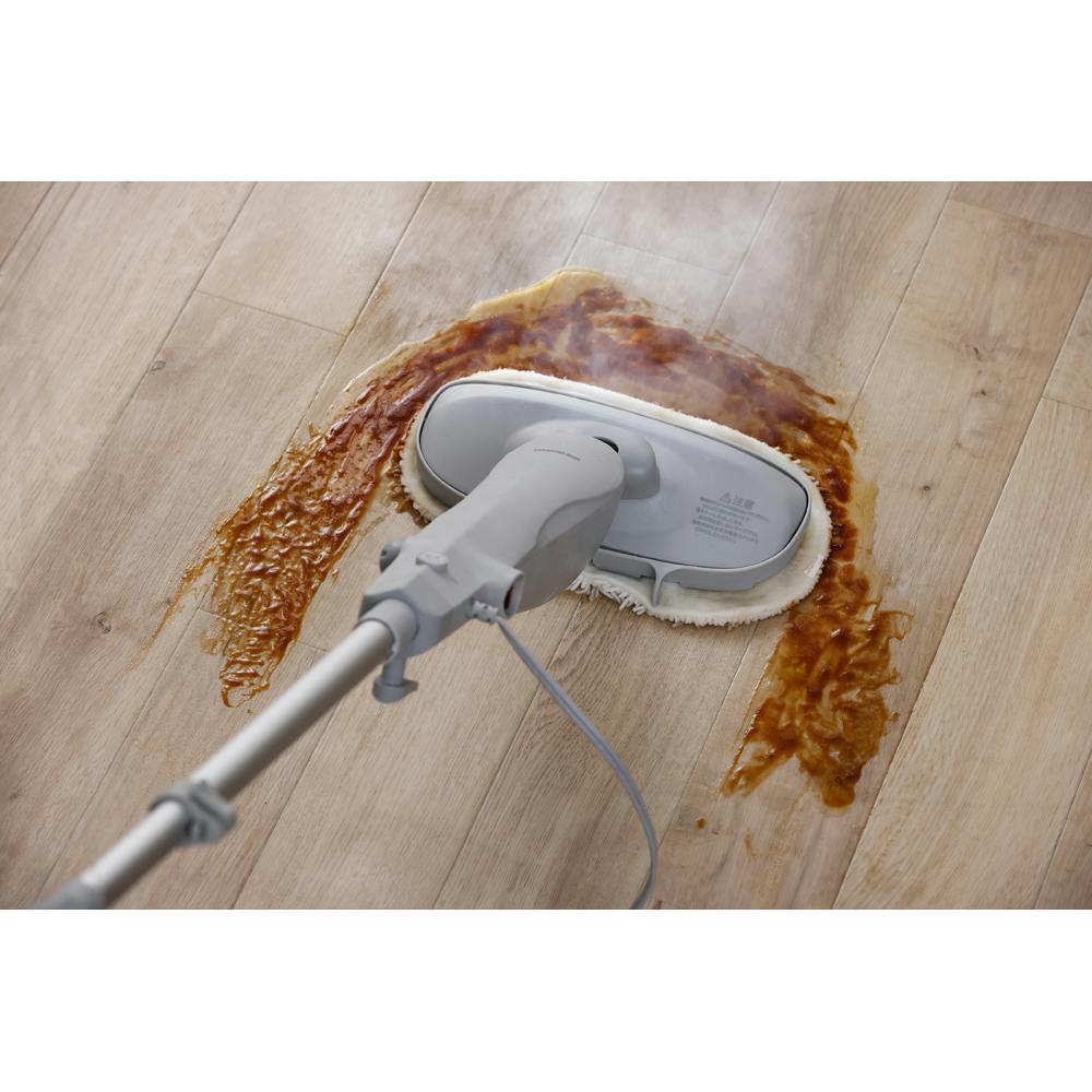 アイリスオーヤマ スチームモップ グレー 270×140×1180mm STM-240 軽量