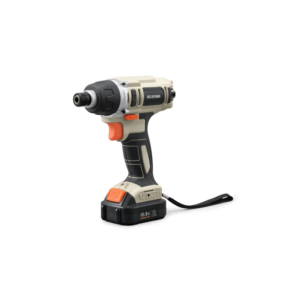 アイリスオーヤマ 充電式 インパクトドライバ 10.8V サンドベージュ JID80TC 電動工具 10.8V DIY【別送品】