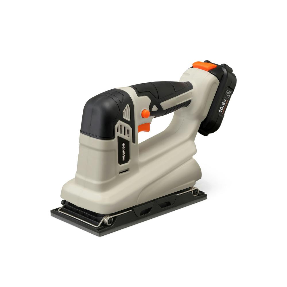 アイリスオーヤマ 充電式 オービタルサンダ 10.8V サンドベージュ JSD919TC ささくれ バリ取り 研磨【別送品】