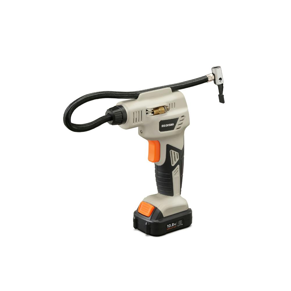 アイリスオーヤマ 充電式エアコンプレッサ 10.8V サンドベージュ JAC10TC 携帯工具 空気入れ 便利【別送品】