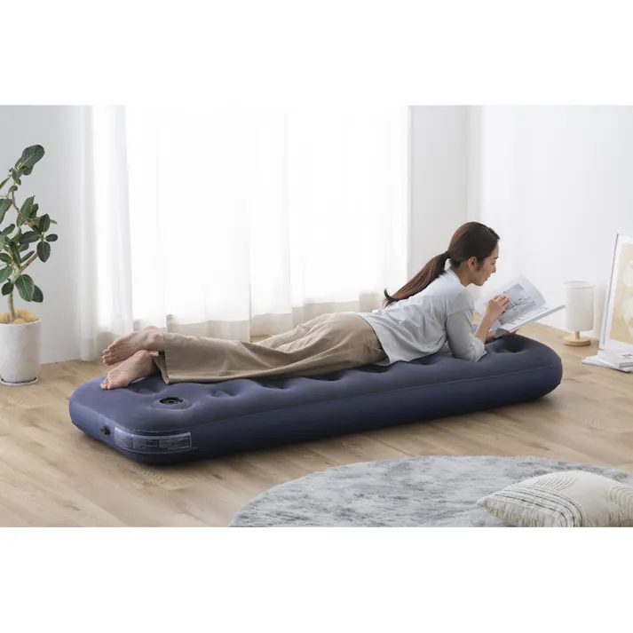 アイリスオーヤマ エアーベッド ブルー 72×190×22cm ABDF-1N【別送品】