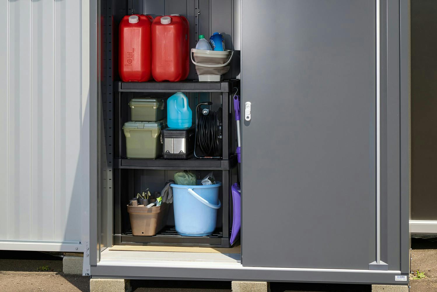 アイリスオーヤマ プラスチックラック ブラック 720×400×963mm PLR