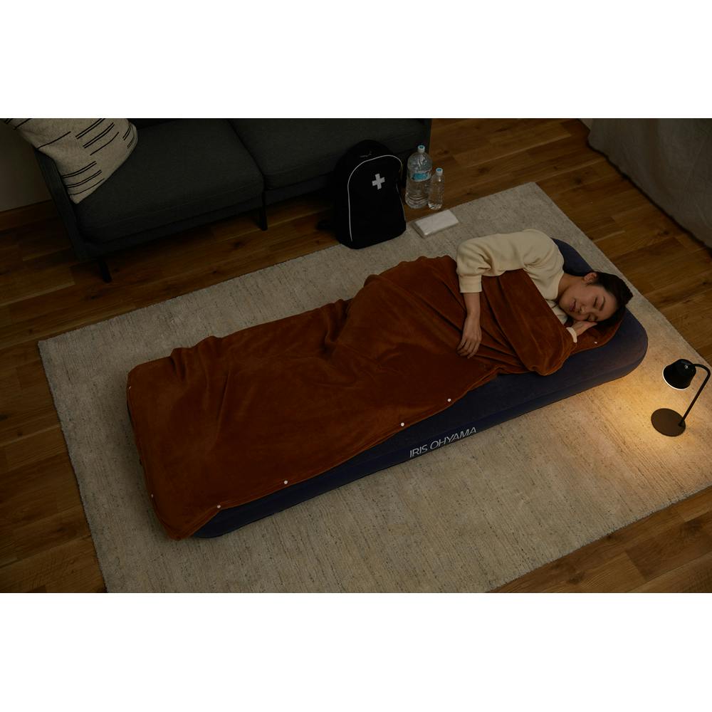 アイリスオーヤマ 3way毛布 ブラウン 1400×1900mm M-3BM 防災グッズ