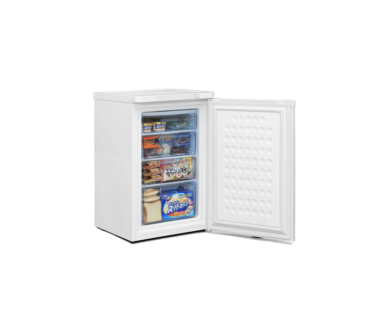 アイリスオーヤマ 前開き冷凍庫 85L ホワイト 冷凍食品 ノンフロン