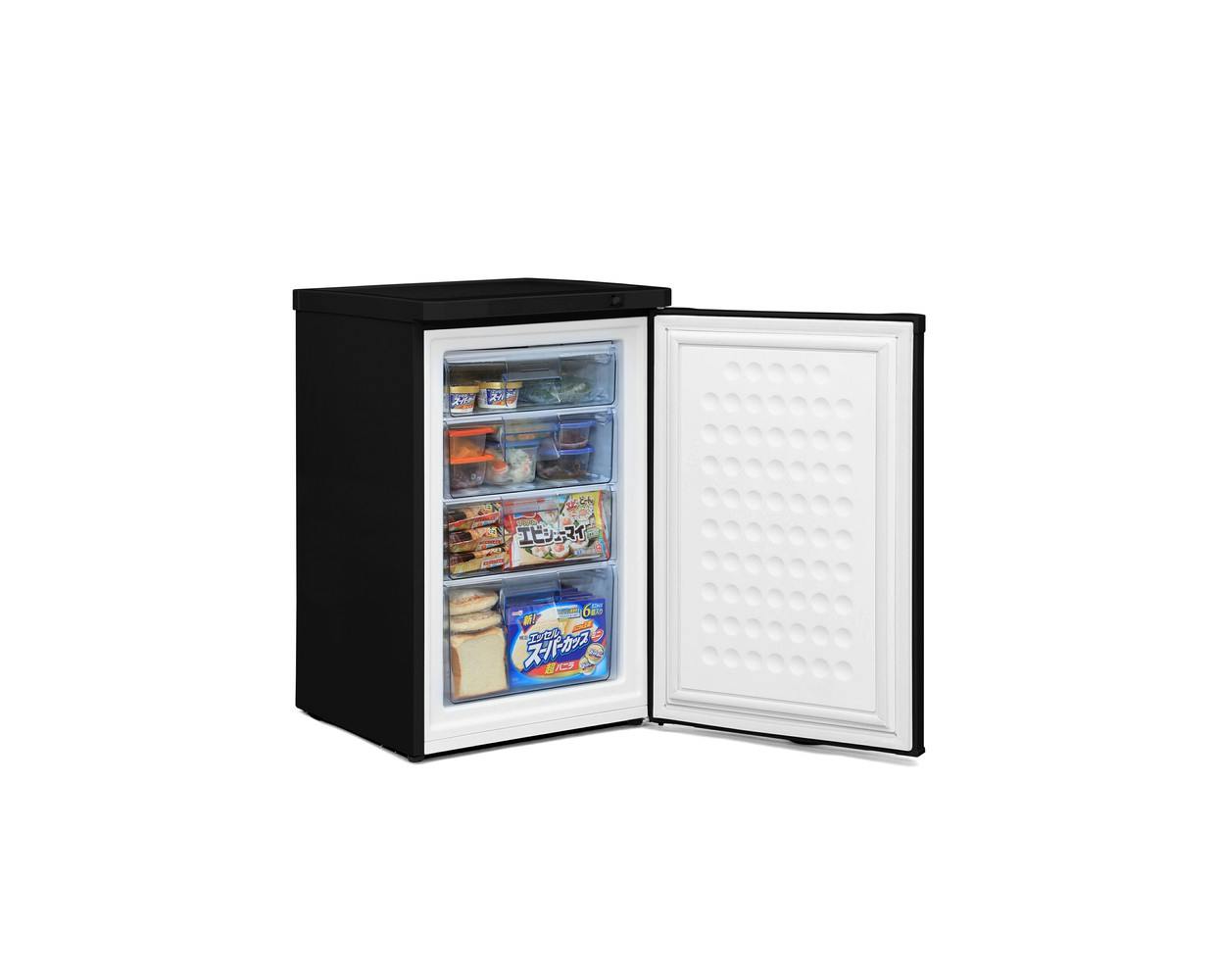 2021年製 アイリスオーヤマ ノンフロン冷凍庫 85L IUSD-9B-B アイリスオーヤマ ノンフロン前開き冷凍庫 85L（IUSD-9B-W