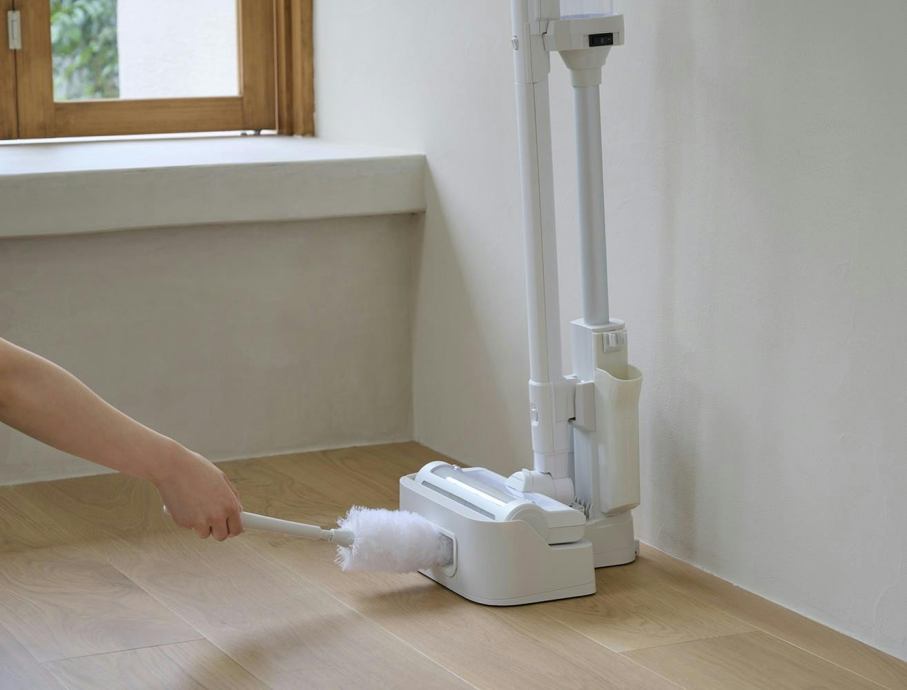 IRIS OHYAMA スティッククリーナー daspo SCD-190P-W アイリスオーヤマ 充電式サイクロンスティッククリーナー daspo