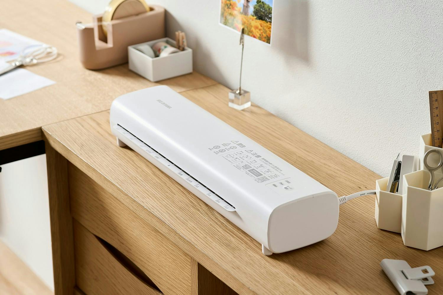 アイリスオーヤマ ラミネーター ホワイト 75μm 100μm A3対応 LM32D-W