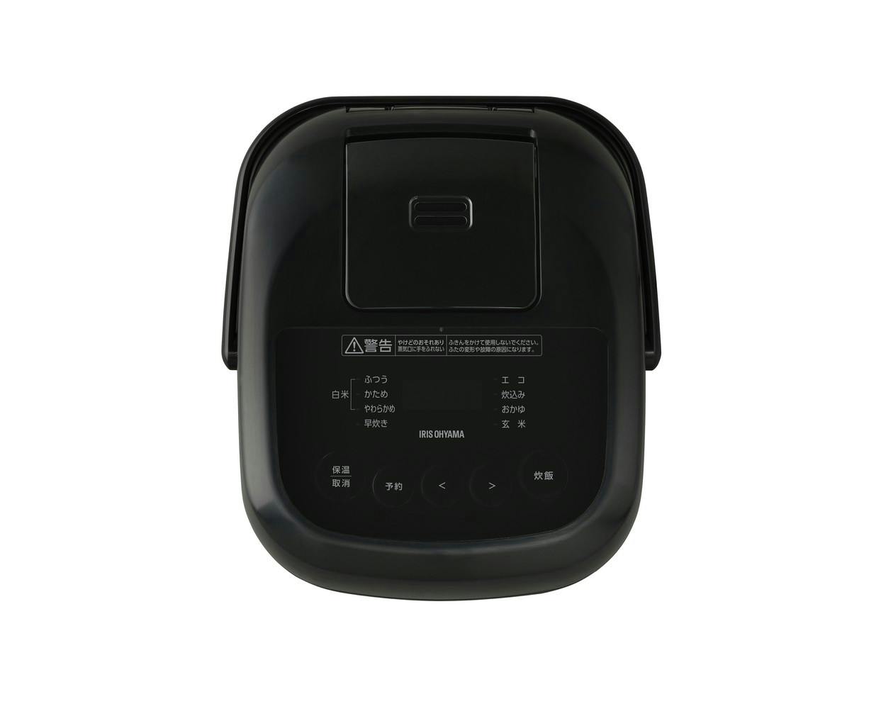 アイリスオーヤマ ジャー炊飯器 3合 ブラック シンプル マイコン式