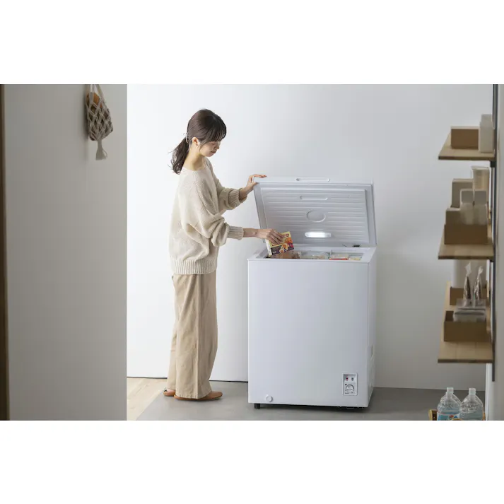 アイリスオーヤマ 上開き式冷凍庫 142L ホワイト 大容量 冷凍食品 ふるさと納税 ICSD-14B-W【別送品】