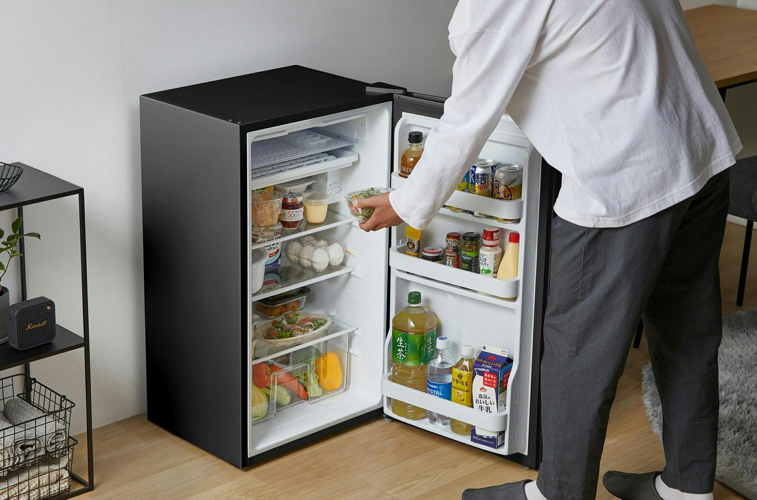 冷蔵庫(93L) MAXZEN JF93HD01BK ブラック [冷凍庫 (93L・右開き)] | 激安の