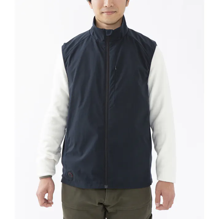 アイリスオーヤマ ヒートウェアアウトドアベスト S ネイビー HW-01OD-S-A【別送品】