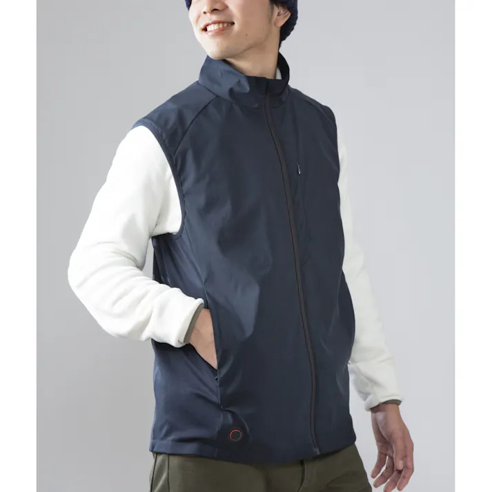 アイリスオーヤマ ヒートウェアアウトドアベスト S ネイビー HW-01OD-S-A【別送品】