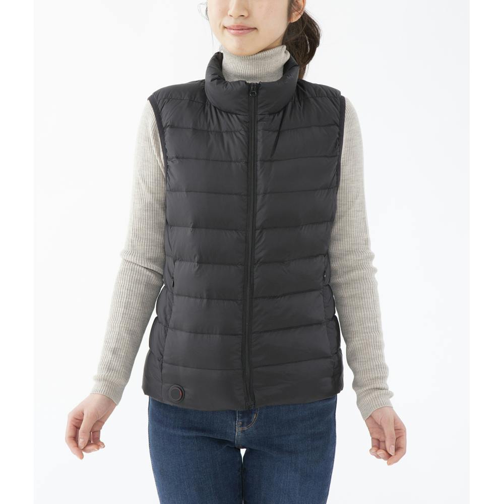 アイリスオーヤマ ヒートウェアウィメンズインナーベスト M ブラック