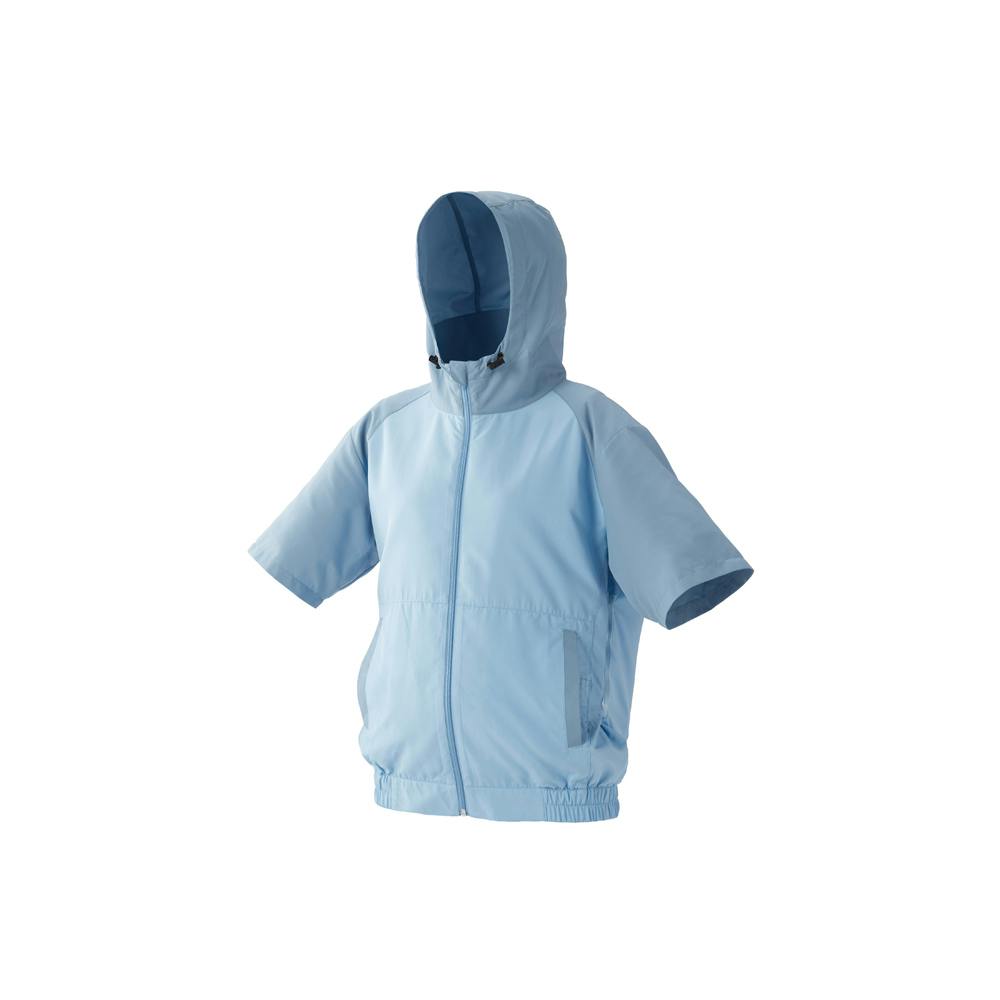 アイリスオーヤマ クールウェアCA S UA L セット L (半袖 フード有)水色 CCHS-L02-A【別送品】