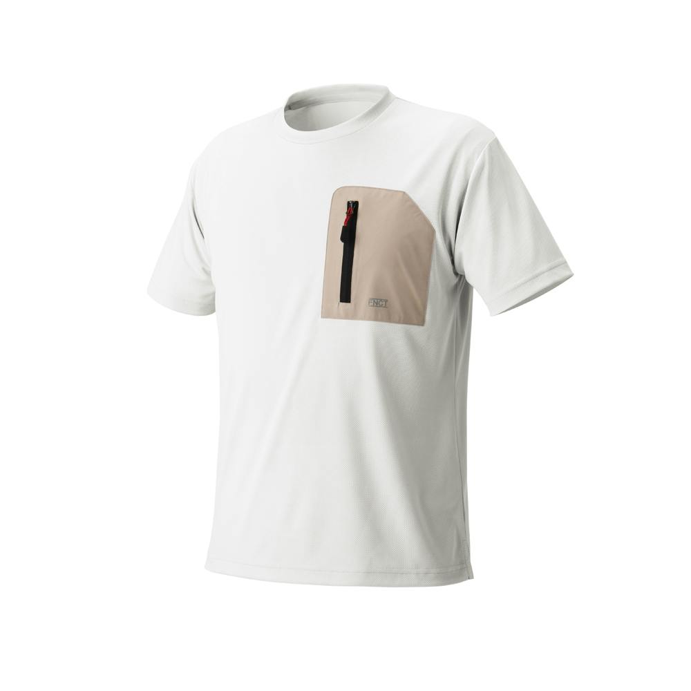 アイリスオーヤマ 半袖ポケット付 Tシャツ M ホワイト FC21203-WHM【別送品】