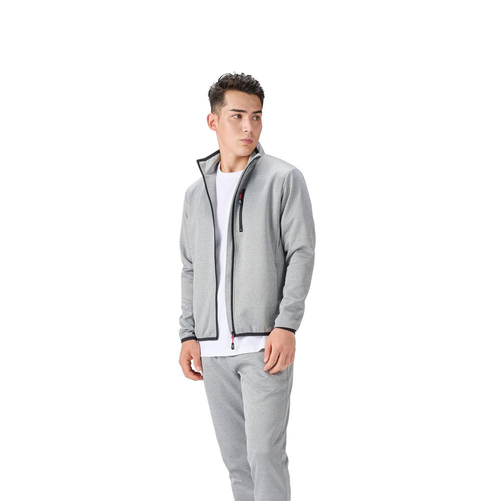 アイリスオーヤマ ストレッチトラック ジャケット S ミックス グレー